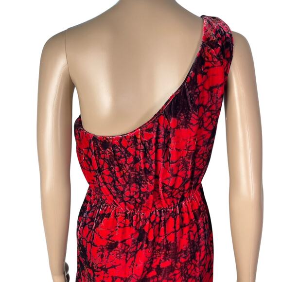 Rachel Comey One Shoulder Velvet Silk Blend Cocktail Holiday Dress - Picture 9 of 15